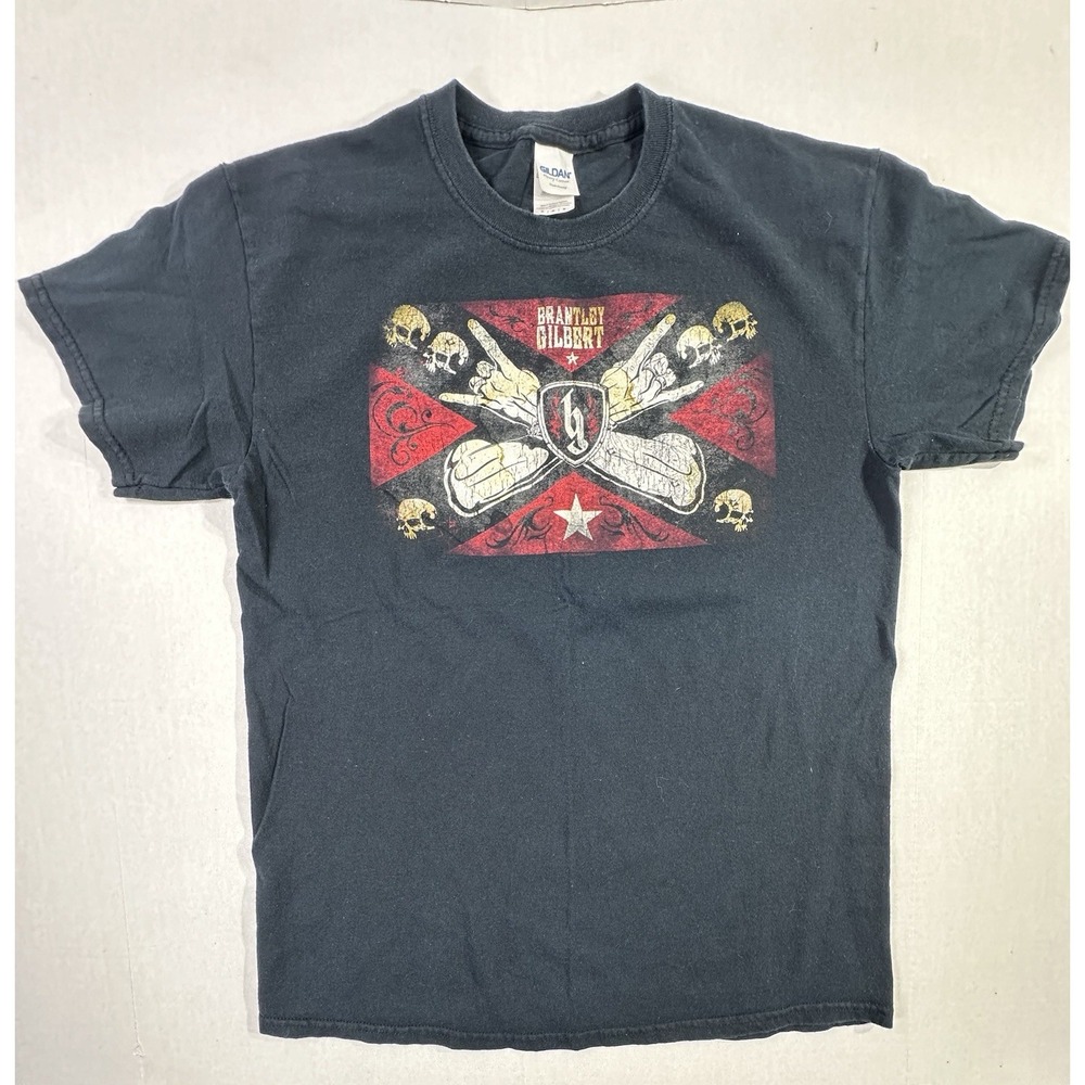 Brantley Gilbert 2017 Tour Shirt Men's Medium Black The Devil Don't Sleep Tee‎